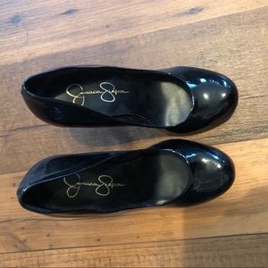 Jessica Simpson Shiny Black Heels
